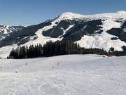 Pista dei Mondiali con il Westgipfel sullo sfondo