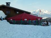 Après-ski Schirmbar della baita Wildalm