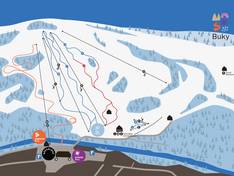 Mappa delle piste Mladé Buky