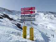 Segnaletica delle piste nell’area sciistica Sierra Nevada