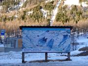 Mappa delle piste a valle