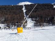 Lancia da neve nella zona a valle