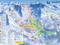 Mappa delle piste Gourette (Eaux Bonnes)