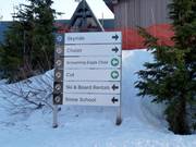 Segnaletica delle piste sul Grouse Mountain