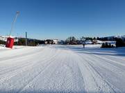 Pista perfettamente preparata nell’area sciistica Les Angles