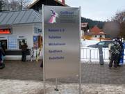 Segnaletica nell’area delle casse