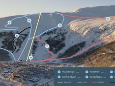 Mappa delle piste Lemonsjø Alpinsenter (Jotunheimen)