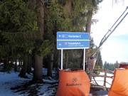 Segnaletica delle piste nell’area sciistica al Rosskopf