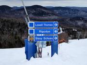 Segnaletica delle piste nell’area sciistica Tremblant