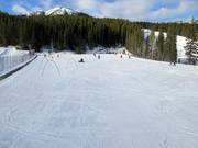 Area principianti con tappeti mobili direttamente alla stazione a valle