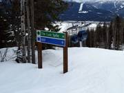 Segnaletica delle piste nel Revelstoke Mountain Resort