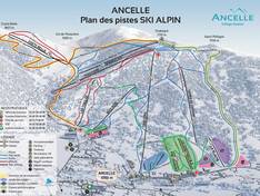 Mappa delle piste Ancelle