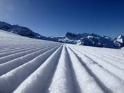 Preparazione delle piste in dettaglio presso Metschstand a Lenk