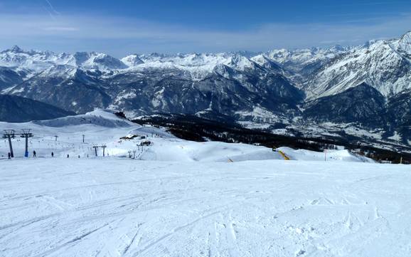 Stazione a valle più alta in Val Chisone – comprensorio sciistico Via Lattea - Sestriere/Sauze d'Oulx/San Sicario/Claviere/Monginevro