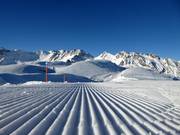 Pista appena preparata al Pizol