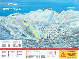 Mappa delle piste Haukelifjell Skisenter