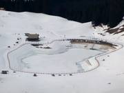 Uno dei tanti laghi di accumulo a Les Portes du Soleil