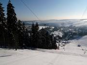 Pista da gara sotto la funivia