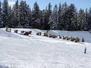 I cannoni da neve attendono il prossimo utilizzo