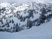 Discese difficili al Peaked Mountain