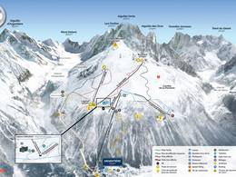 Mappa delle piste Grands Montets - Argentière (Chamonix)