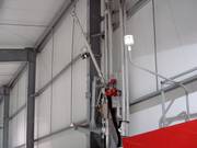 I cannoni da neve sono posizionati lungo la pista