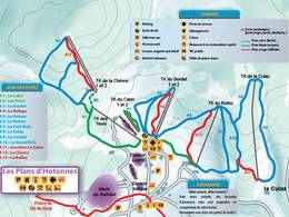 Mappa delle piste Les Plans d'Hotonnes