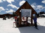 Punto informativo in montagna