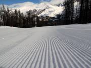 Pista appena preparata a Serre Chevalier