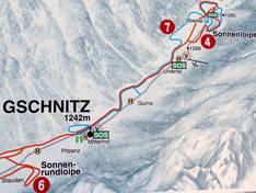 Mappa delle piste Alfaierlift - Gschnitz
