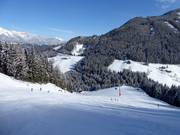 Discesa Holzer verso la Preunegg-Jet sulla Reiteralm