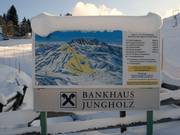 Mappa delle piste alla stazione a valle