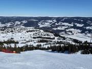 Discesa olimpica difficile nella parte superiore