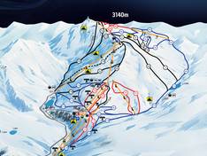 Mappa delle piste Palandöken (Ejder 3200 World Ski Center)