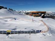 Ampia area di esercitazione presso la stazione a monte della Spieljochbahn
