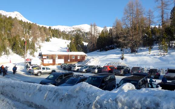 Val Müstair: Accesso nei comprensori sciistici e parcheggio – Accesso, parcheggi Minschuns - Val Müstair-Tschierv