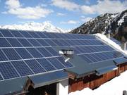 L’energia solare viene utilizzata in montagna.