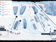Mappa delle piste Kiczera - Puławy (Rymanów)