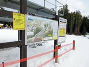 Mappa delle piste presso la stazione a valle Bronze Chair