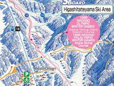 Mappa delle piste Higashitateyama