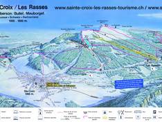 Mappa delle piste Les Rasses - Sainte-Croix