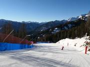 Discesa a valle Thöni verso Vigo di Fassa