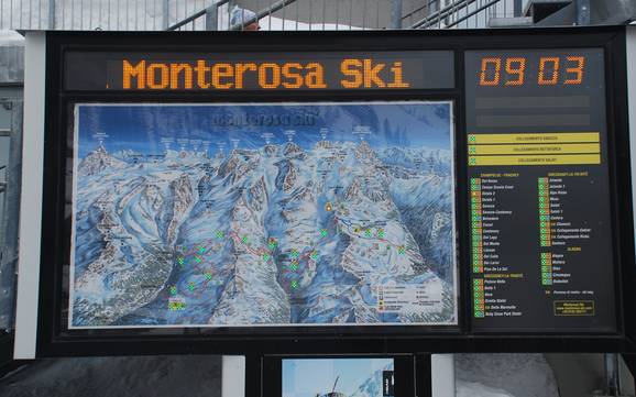 Monte Rosa: Orientamento nei comprensori sciistici – Orientamento Alagna Valsesia/Gressoney-La-Trinité/Champoluc/Frachey (Monterosa Ski)