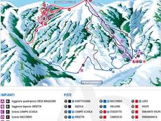 Mappa delle piste Pescasseroli