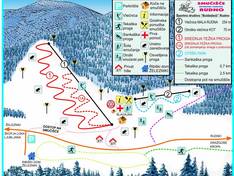 Mappa delle piste Rudno - Železniki