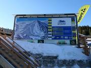 Tabellone informativo alla stazione a valle