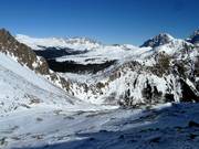 Vista dal Punta Ces verso il Passo Rolle