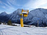 Cannone da neve ad alte prestazioni sull'Ehrwalder Alm