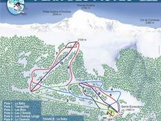 Mappa delle piste Serre-Eyraud (Orcières)