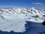 Vista dalla Schaufelspitze sull'Eisjochferner